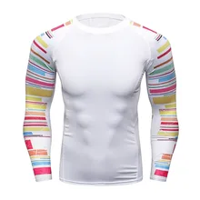 Muscle Men 3D Prints Compression Shirts T shirt Long Sleeves Thermal Top MMA Rashguard Fitness Base