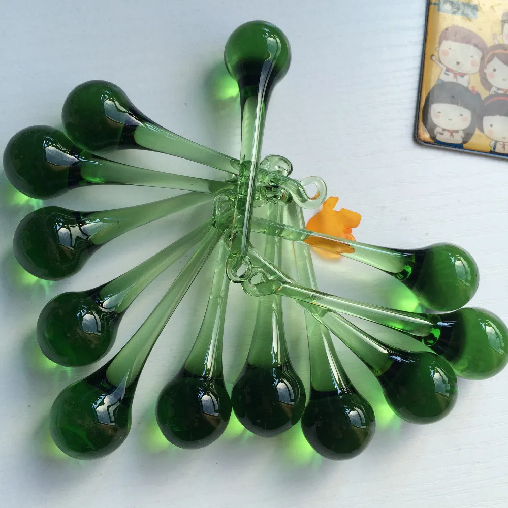 50pcs 20x80mm Crystal Glass Raindrop Prism Pendant Chandelier Parts