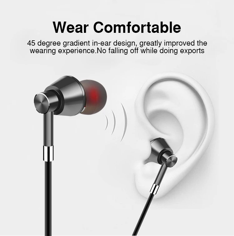Metal Bass Stereo Sports Bluetooth Headphone SweatProof Earphone Magnetic Earpiece Wireless Headset for iPhone Mobile Phone (2)