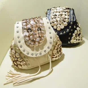 

Fashion PU Leather Women Handbag buttoned Rivet Bag Women Shoulder Bag CrossBodybags