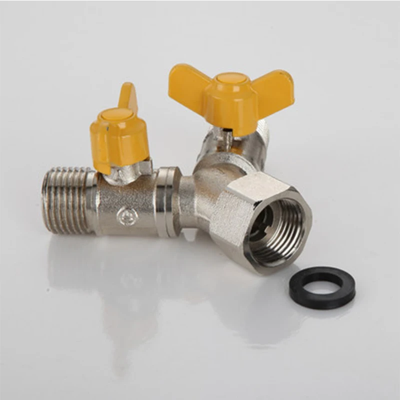 

gogo DN15 DN20 Copper valve switch Three-way water pipe shunt Washing machine connector Faucet angle valve