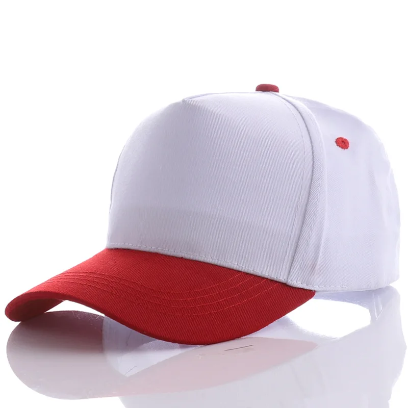 Индивидуальные DIY печати Логотип Хлопок Бейсболки пользовательский дизайн текст фото Gorra шапки бейсболки бейсболка для детей - Цвет: Red