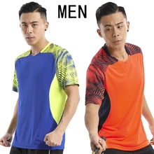 Новинка, теннисные рубашки для мужчин, для бадминтона, Джерси, летние спортивные быстросохнущие футболки, одежда для настольного тенниса, рубашки размера плюс
