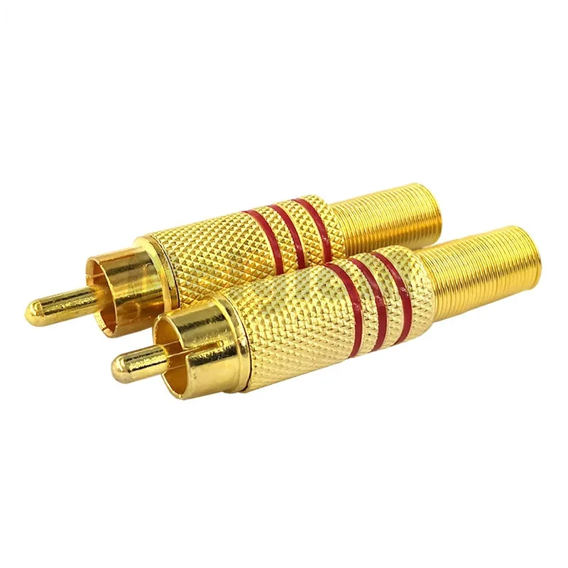 100PCS/Lot RCA Connector Male jack Plug AV Plugs for PC Audio Vedio