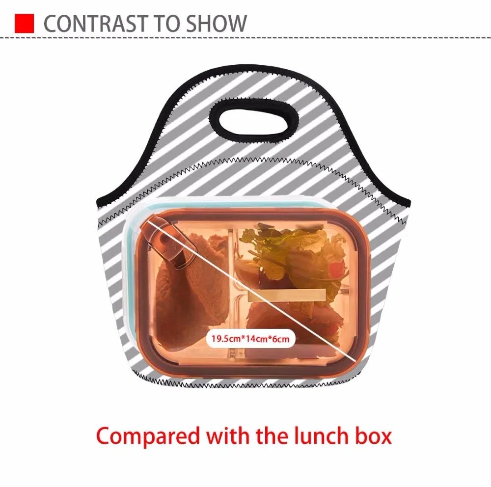 FORUDESIGNS/Kawaii Чихуахуа печати сумки для обедов для женщин термальный неопрен сумка дамы дети школа еда Пикник тепловой мешок
