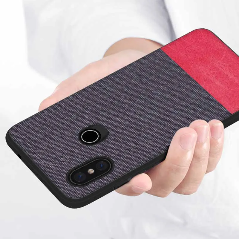 Чехол для Xiaomi mi8 версия проводника мягкий силиконовый край роскошный тканевый