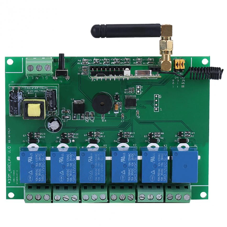 110-240 В релейный модуль 6 каналов РЧ релейная плата с пультом дистанционного управления новое поступление