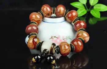 

Koraba Fine Jewelry Fashion Hand-knitted Natural Agate Chalcedony Beads Elastic Bracelets Bracelets Free Shipping