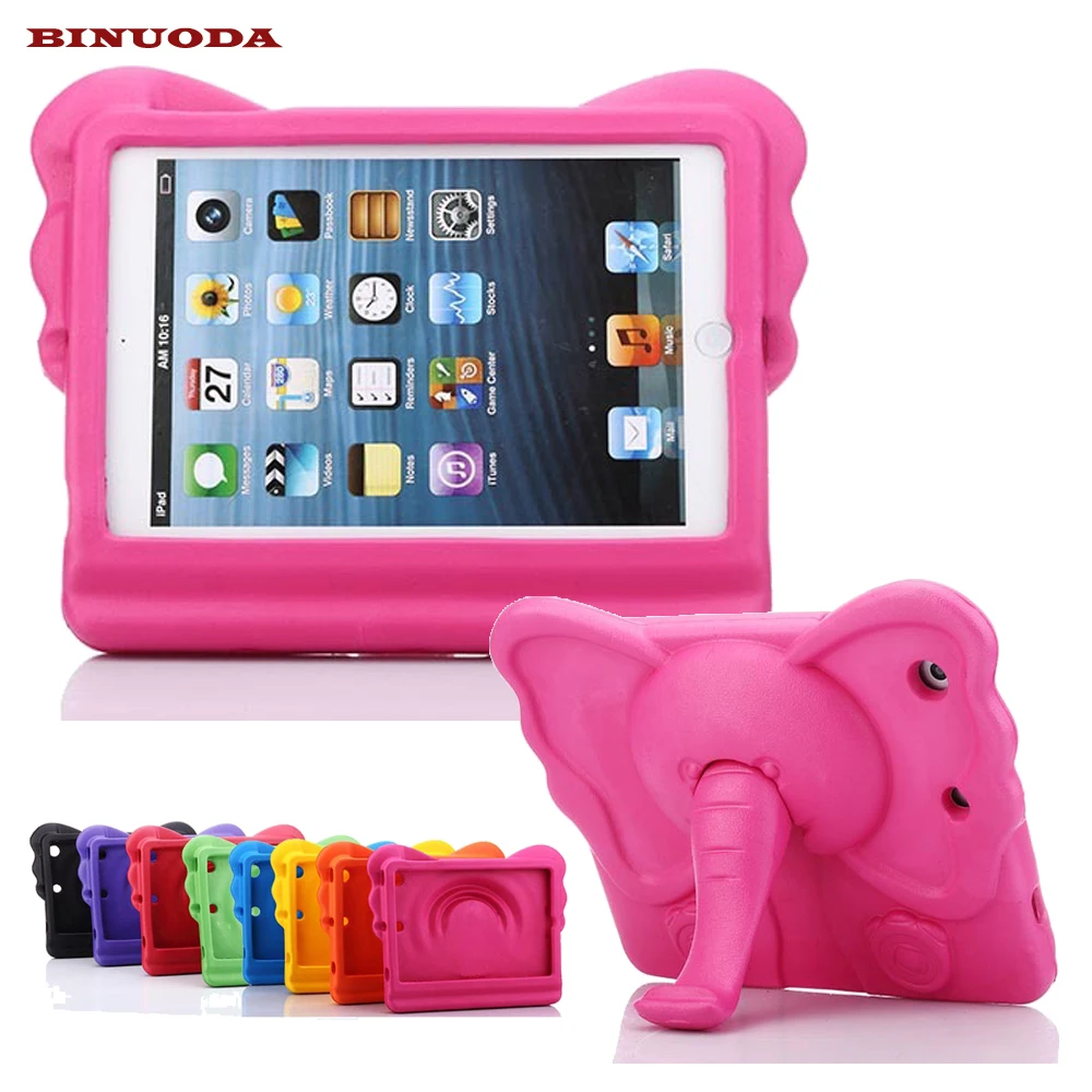 

For iPad Mini Kids Case 3D Elephant EVA Children Stand Tablet Protective Cover for iPad Mini 4 3 2 1 Coque Funda Drop Resistant