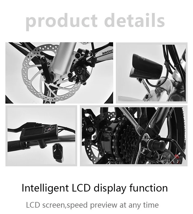 Clearance LOVELION Mini adult Electric Bicycle Brake Aluminum Alloy Smart Folding Electric Bike EU Plug BATTERY ebike 18