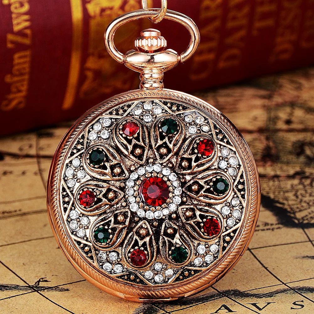 Женские часы винтажные женские карманные часы классические винтажные благородные полностью алмазные модные девушки подарочный браслет