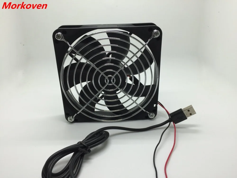 TV Box Router Cooling Fan Silent 120mm DC 5V USB Power 120*120*25mm
