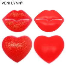 VENI LYNN 1 пара силиконовые накладки на соски термоадгезионный стикер губы многоразовые бюст пасти Flashy Boob лепестки для женщин нижнее белье
