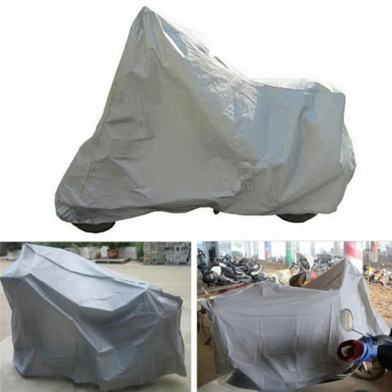 

Waterproof Dustproof Breathable Breathable Full Protective Anti UV Motorcycle Covers Silver Motorcycle Hood Scooters Covers