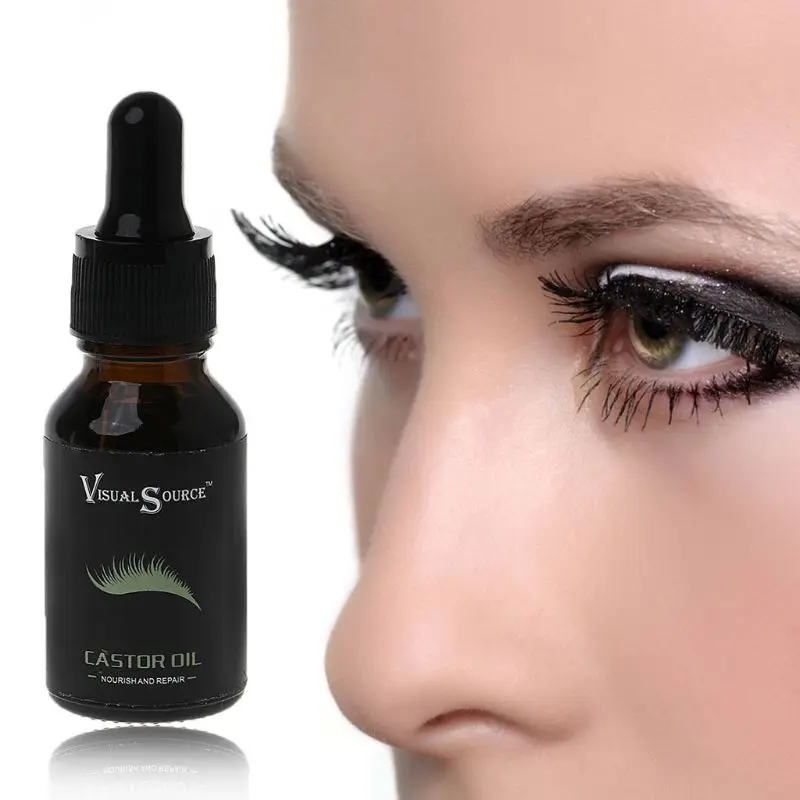 

15ml Natural Castor Oil Eyelashes Eyebrow Hair Re-growing Enhancer Boost Growth Serum Essential Oil And Lashes Brush