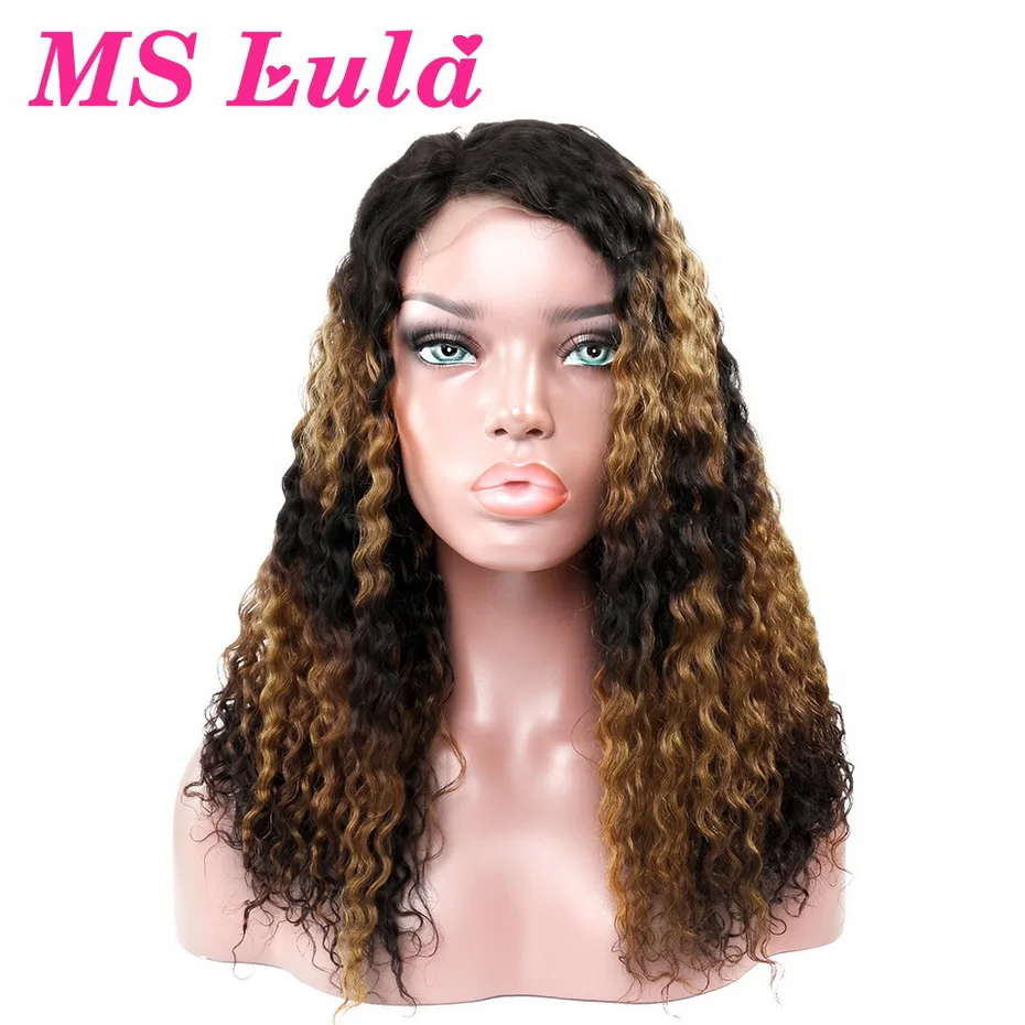 MS Lula Brazilian Deep Wave Ombre 30 Machine Made Wigs Remy Human Hair