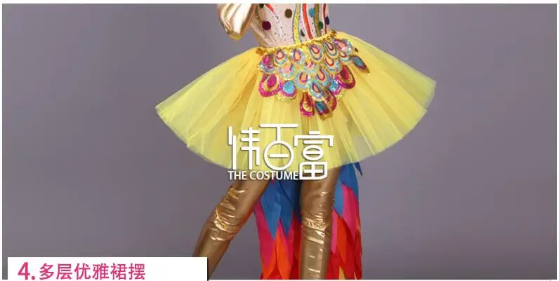 Ограниченная Новая роскошная сценическая одежда для певцов, платье для танцев с перьями