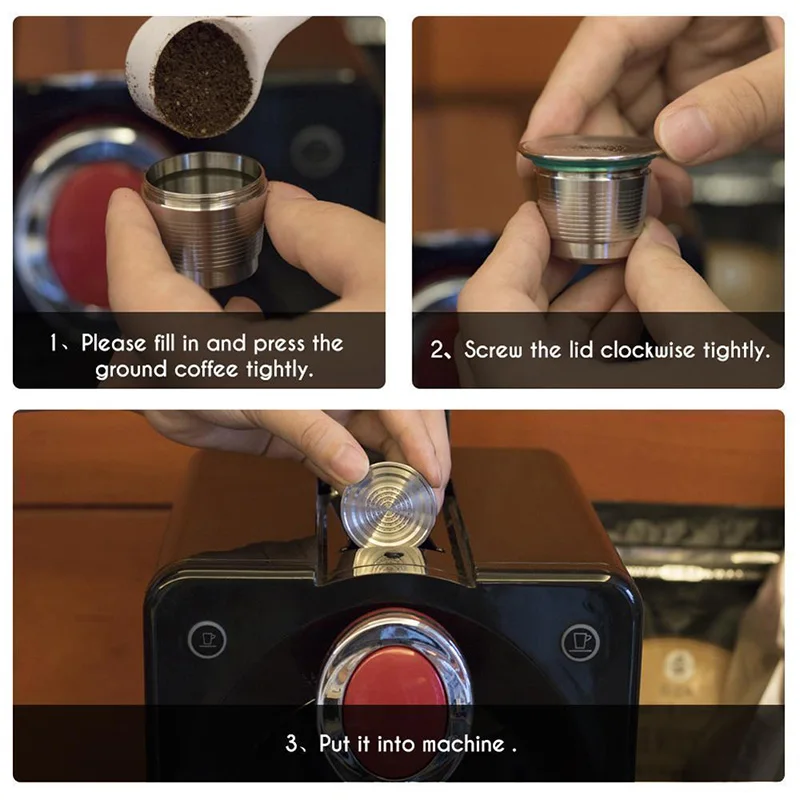 

Reusable Refillable Coffee Capsule Filter Stainless Steel for Capsules Nespresso TN99