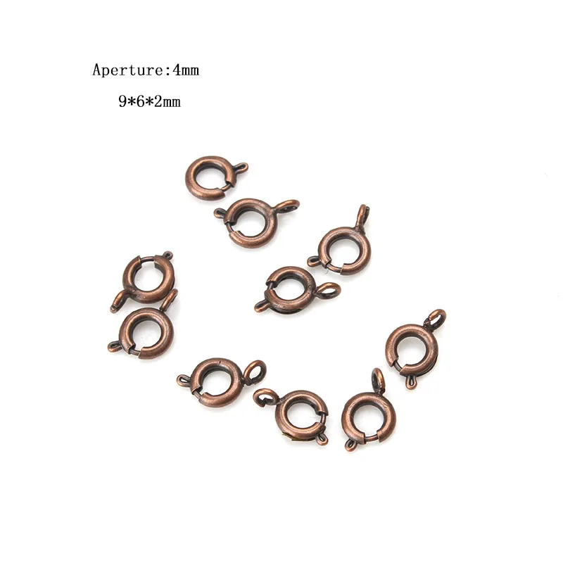 

20pcs/lot 6mm Copper Round Claw Spring Clasps Suitable For Bracelet Necklace Jewelry Making Accessories