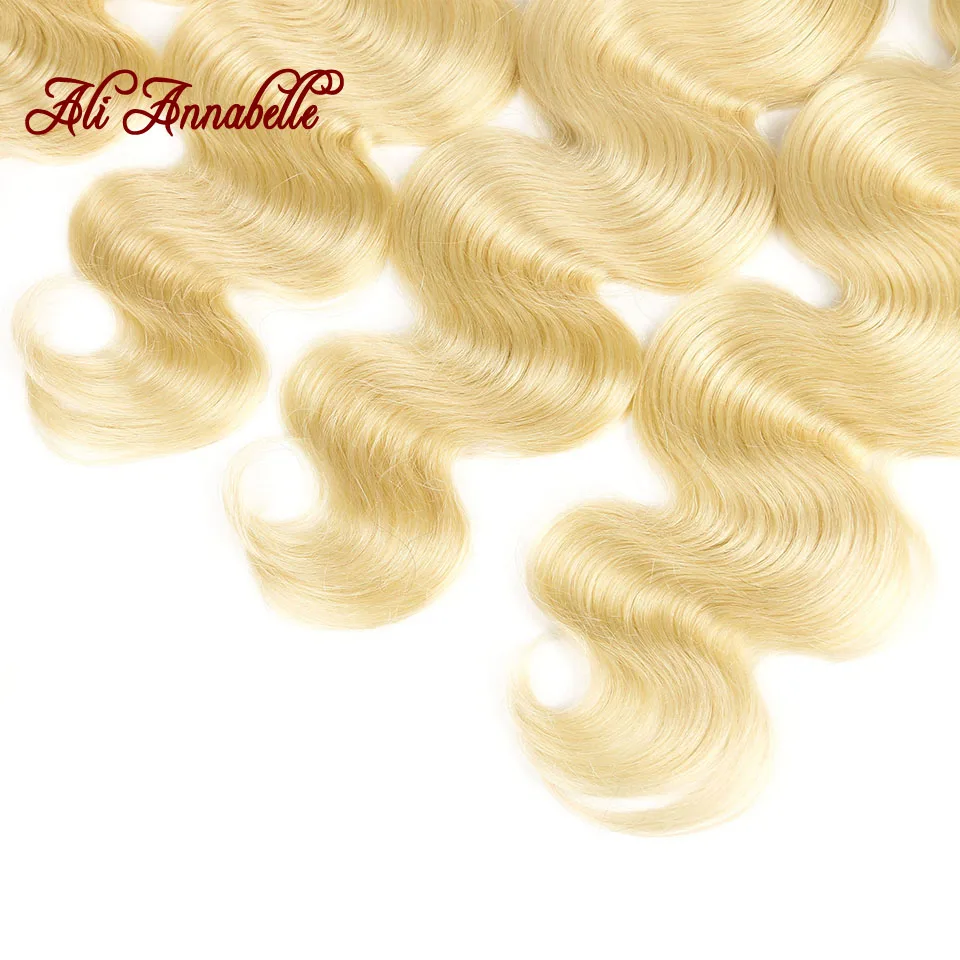 Али ANNABELLE 613 объемная волна человеческих волос пучки перуанские волосы пучки волос плетение 1/3/4 шт. 613 светлые человеческих волос ткать