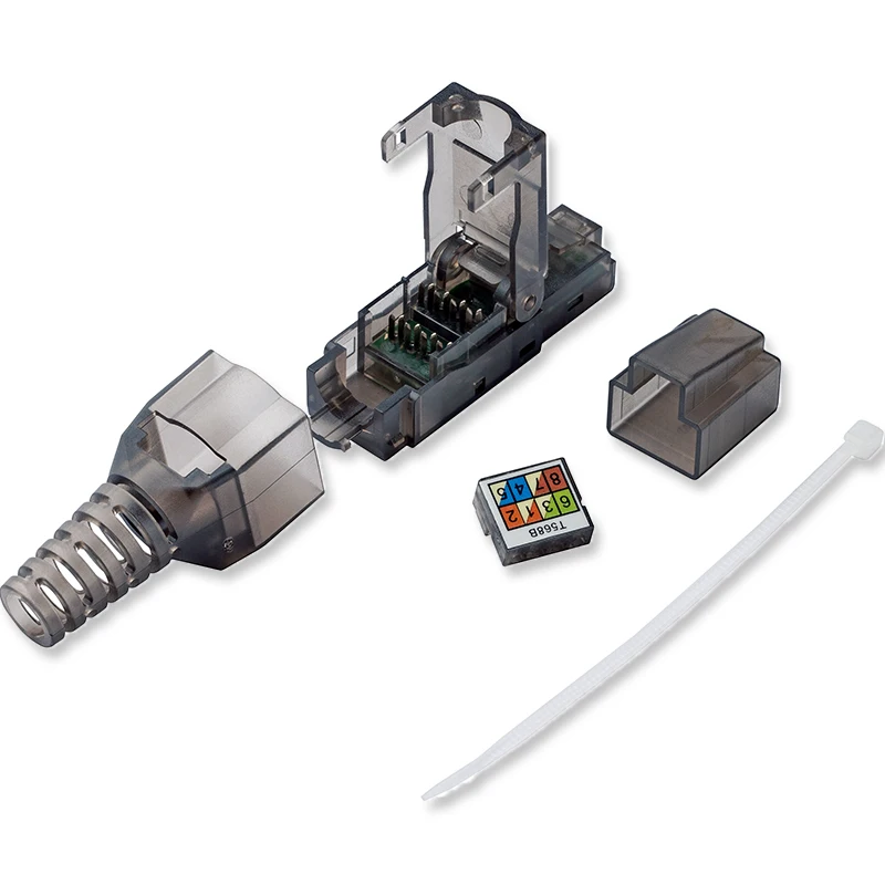 Полевой разъем RJ45 Cat.6 UTP модульный без обжимной конструкции совместим с кабелем
