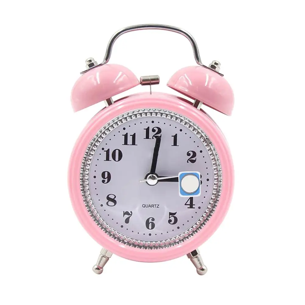 Mini Classic Silent Metal Quartz Movement Analog Bedside ...