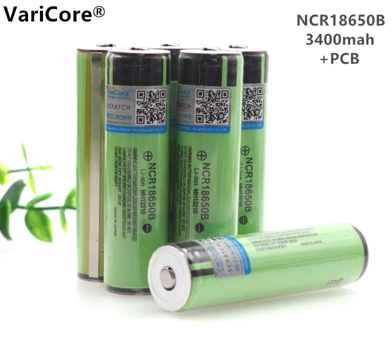 VariCore 6 шт./лот оригинальный 18650 NCR18650B защищенный 3400 мАч перезаряжаемый