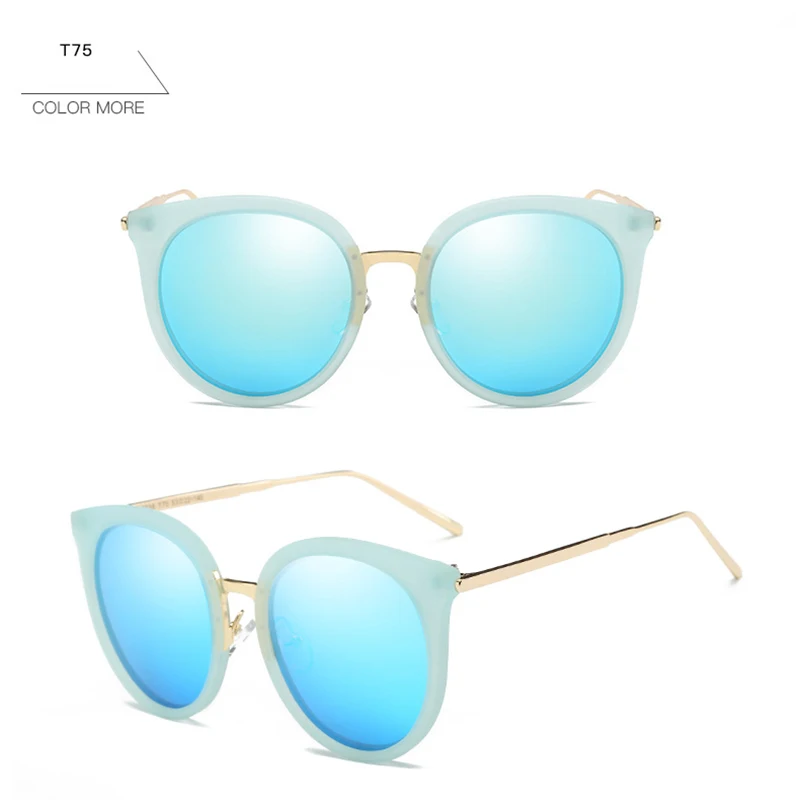 Модные круглые металлические солнцезащитные очки женские дизайнерские 2017 эксклюзивная модная Полный-металлический каркас Очки