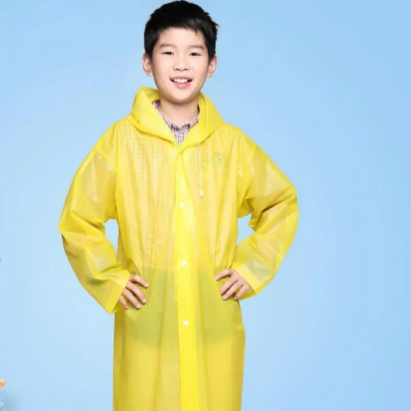Eva Raincoat Waterproof Coats Boys Transparent Plastic Raincoats Kids
