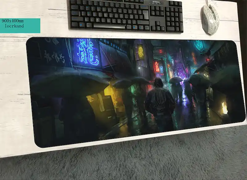 cyberpunk mouse pad 900x400x2mm mats 3d Computer mouse mat gaming accessories HD pattern large mousepad keyboard games pc gamer