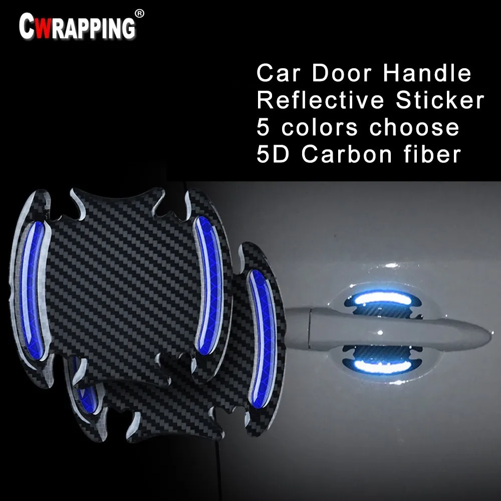 

Car Wrist Door Handle Reflective Warning Tape And Decals Reflective Strip Car Stickers Waterproof Safety Mark DIY Car Syling