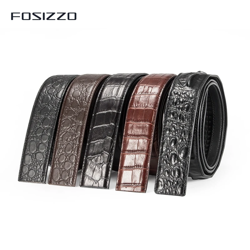 

FOSIZZO Ratchet Belt Strap Only Leather Belt 1.25" without Buckle #6169