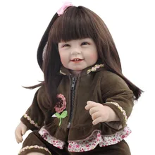 New Arrival 22 inch 55cm Handmade Silicone Reborn Baby Doll Soft Touch Lifelike Realistic Hobbies Baby Dolls
