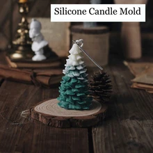 3D Рождественская елка свеча плесень Рождественская вечеринка силиконовая форма для украшения торта