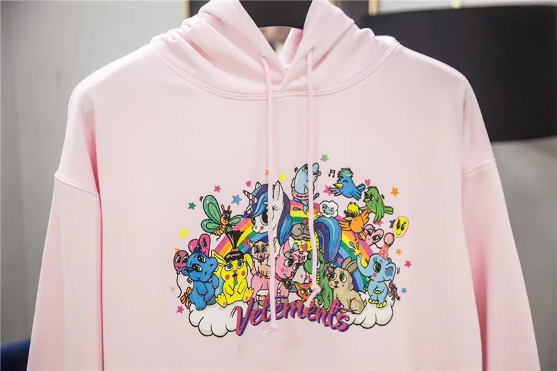 vetements hoodie pink