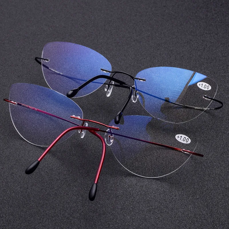 Rimless Glasses Frame Unise Titanium Ultralight Eyeglasses Prescription
