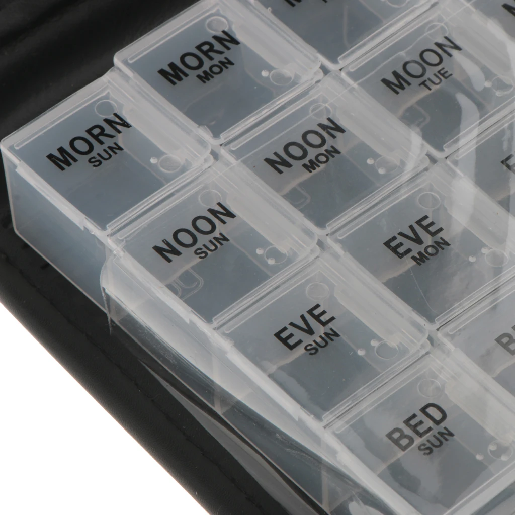 2pcs Pill Wallet 7 Day Tablet Medicine Storage Container Capsules Organizer