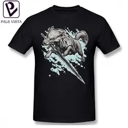 Fight T Shirt The Swordswolf футболка хлопок короткий рукав Повседневная футболка забавные для мужчин принт 4xl Футболка