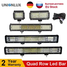 10D Quad строк, размер: 4-36 дюймов светодиодный бар светодиодный светильник бар для автомобиля Трактор Лодка OffRoad бездорожье 4WD 4x4 грузовик внедорожник ATV дальнего света 12V 24V