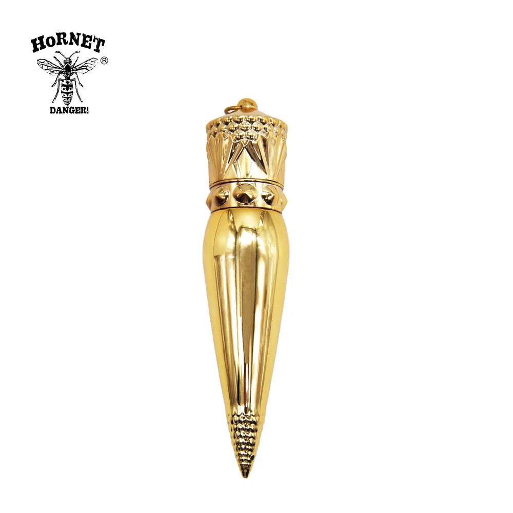 

HORNET Gold Crown Scepter Necklace Metal Smoking Pipe 108 MM Multi-Purpose Tobacco Pipe "Nice Necklace Also Smoking Pipe"