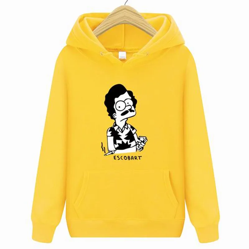 

2019 men's brand ESCOBART printed hoodie ladies sweatshirt black autumn and winter hoodie men's hip hop fashion street hoodie
