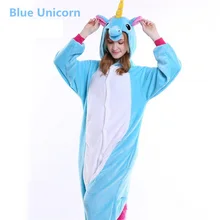 Winter Cute Cartoon Animal Pegasus Unicorn Pajamas Flannel Hooded Long Sleeve Adult Sleepwear For Women Unicornio Licorne Femmes