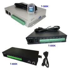 T-300K SD карты онлайн T500K полноцветный светодиодный пиксель модуль контроллера T600K RGB/RGBW 8 портов пикселей ws2811 ws2801 ws2812b Светодиодные полосы