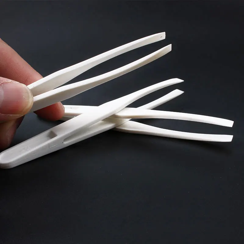 Flat head anti-static plastic tweezers used for precision electronic components production, semiconductor and computer tweezers (7)
