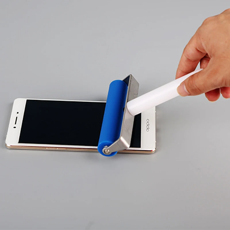 1 шт. 10 см синий Универсальный силиконовый ролик мягкие резиновые инструменты для ремонта мобильного телефона пленка для экрана ноутбука наклеивание ЖК ОСА