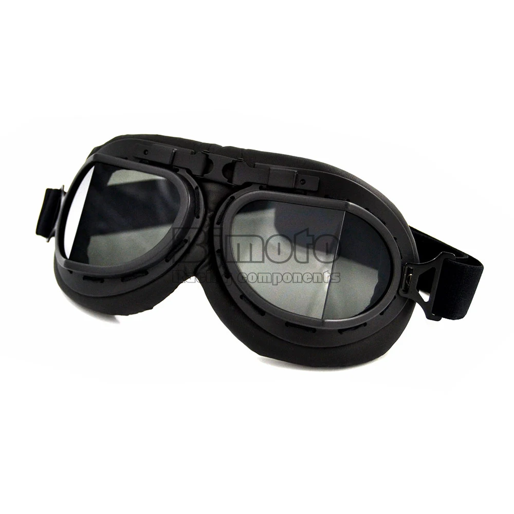 GT-005-SM черные очки дымовые линзы WWII RAF винтажные Пилот Мотоцикл Байкер крейсер шлем