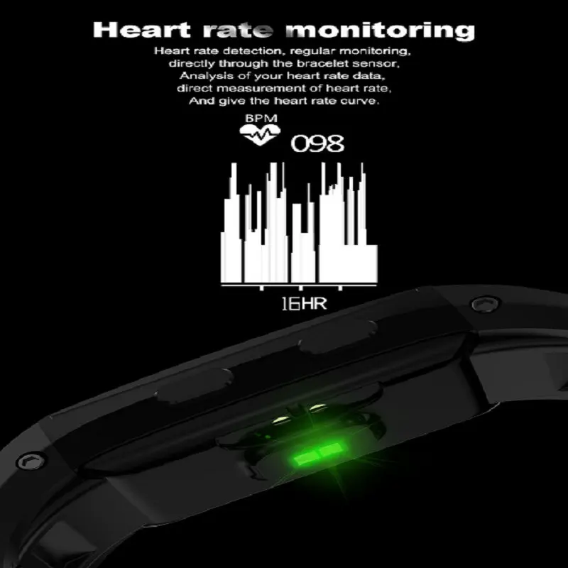 Новинка, спортивные мужские браслеты heartRate, умный браслет, gps, smartband, водонепроницаемый, сообщение, re mi nder, давление, высота, pk mi band 3