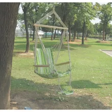 Портативное подвесное кресло для взрослых, уличное Полосатое парусиновое кресло-качалка, Детские садовые качели для помещений