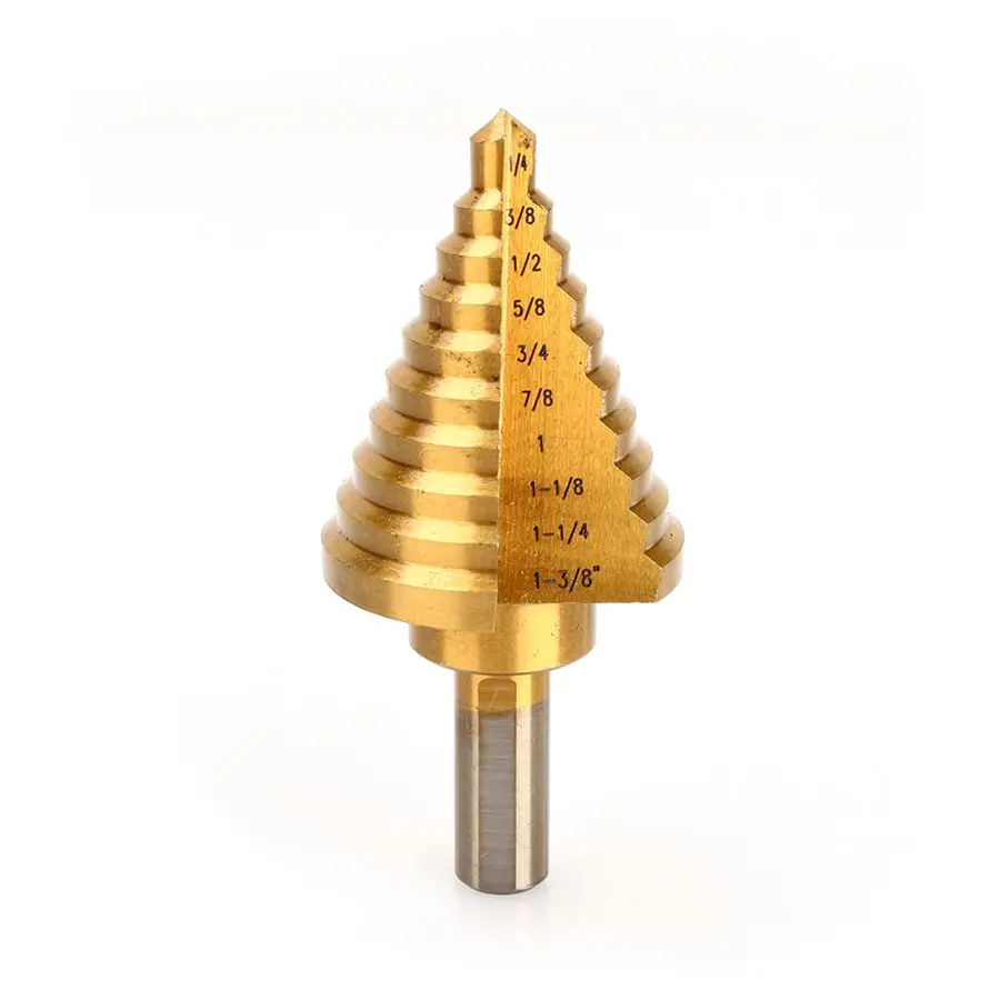

1Pc High Speed Steel Step Drill Bit 1/4-1 3/8'' HSS 4241 for Sheet Metal Wood Drilling High Quality Power Tools