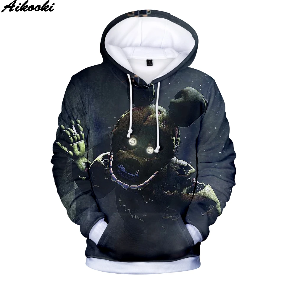 

Aikooki New Arrival Five Nights at Freddy 3D Hoodies Men/Women Fashion Harajuku Anime Hoodie Five Nights at Freddy Sweatshirt